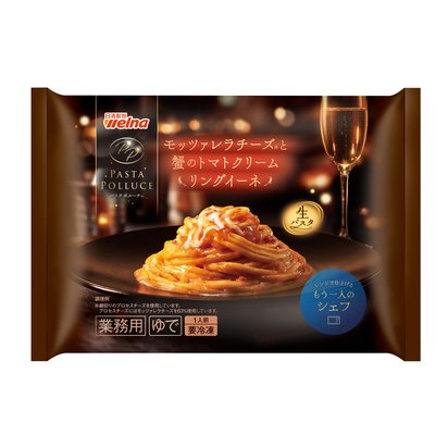 PASTA POLLUCE モッツァレラチーズと蟹のトマトクリーム
