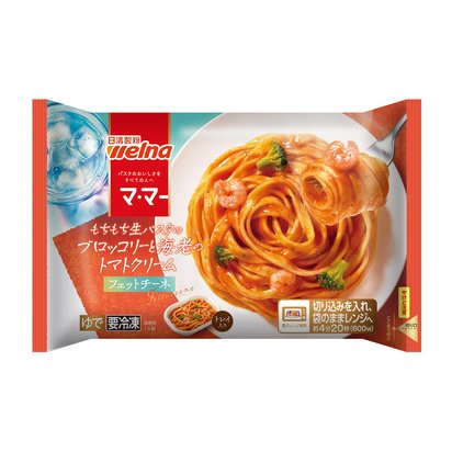 マ･マー もちもち生パスタのブロッコリーと海老のトマトクリーム(トレイ入り)