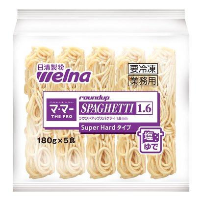 マ･マー THE PRO ラウンドアップスパゲティ Super Hardタイプ 1.6mm《塩ゆで》　180g