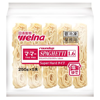 マ･マー THE PRO ラウンドアップスパゲティ Super Hardタイプ 1.6mm《塩ゆで》　250g